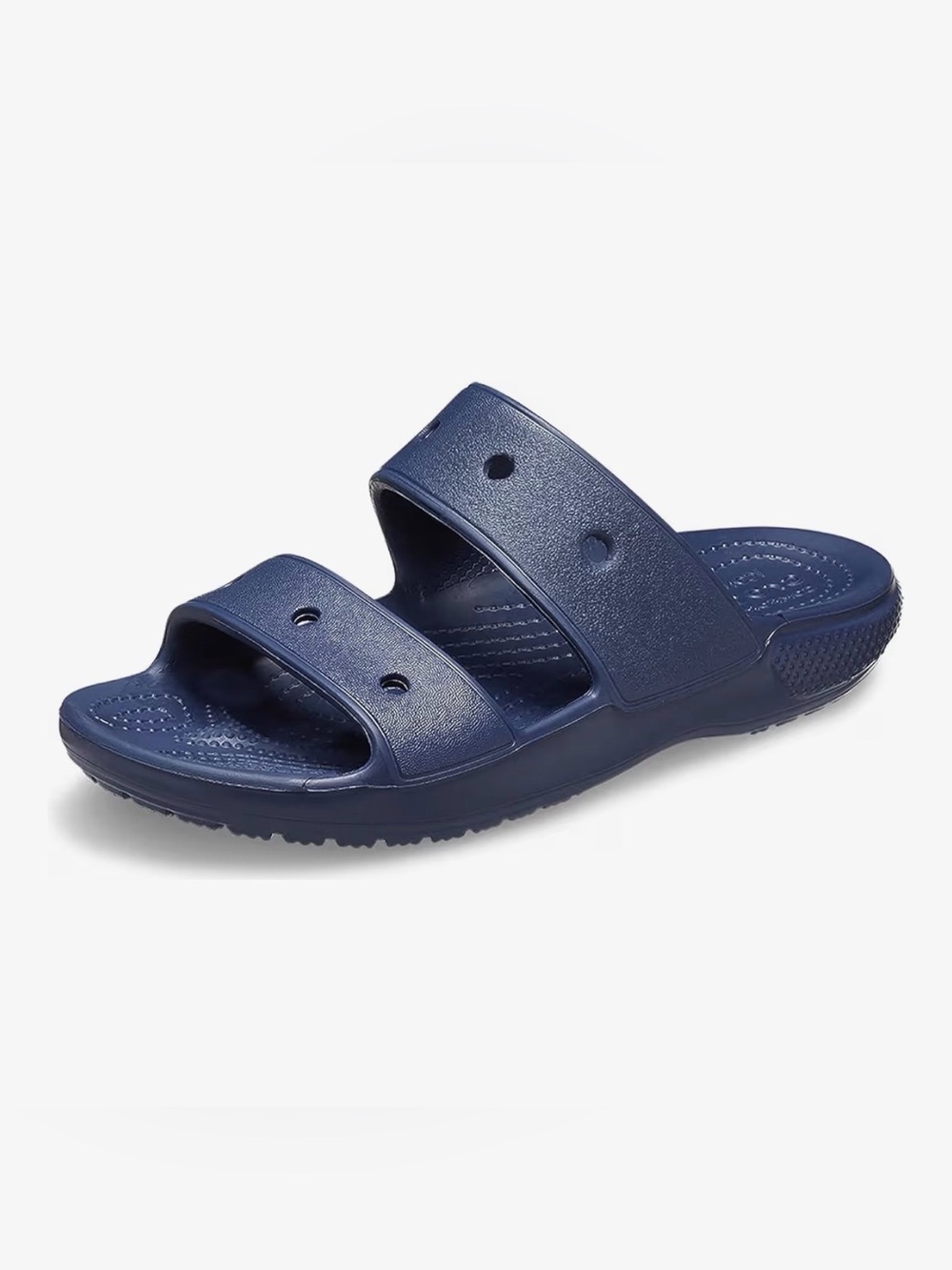Crocs Navy Slide Sandal - Lightweight Double Strap, women’s 6
